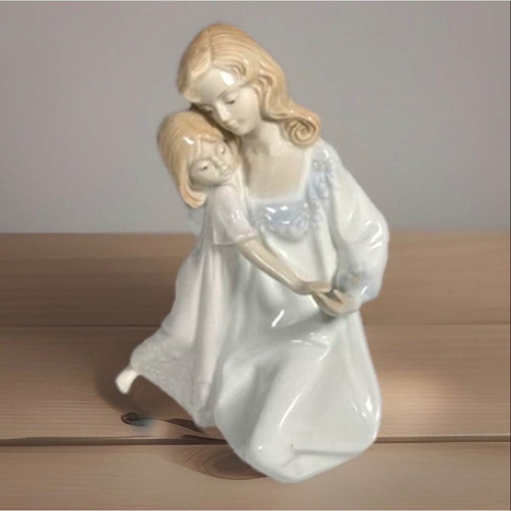 Paul Sebastian 1990 Meico Mother & Daughter Porcelain Figurine Shabby Chic Vtg